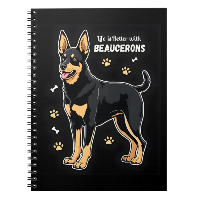 Bestes Leben mit Beauce Sheepdog Top Notizblock (Vorderseite)