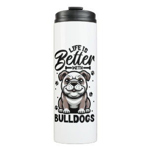 Bestes Leben mit Bulldog Thermosbecher