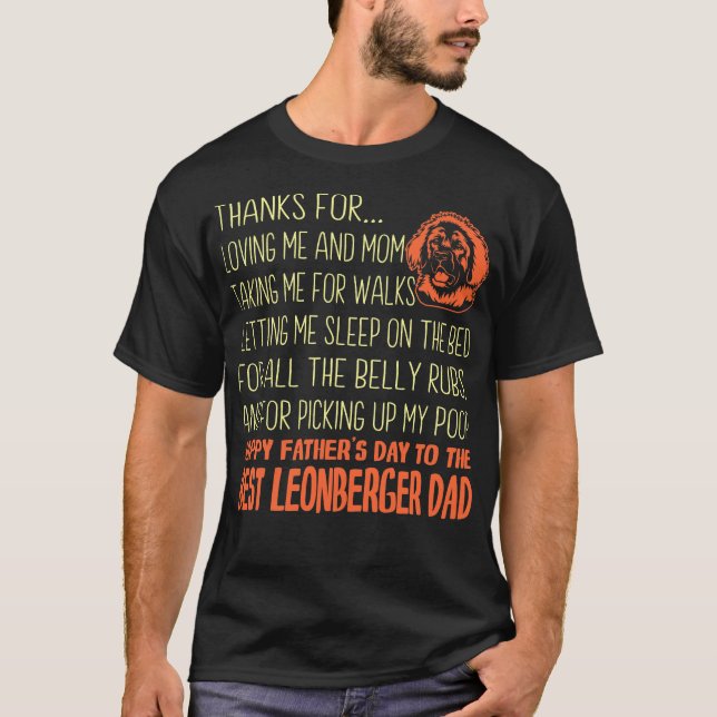 Bestes Leonberger-Vatertagsgeschenk T-Shirt (Vorderseite)