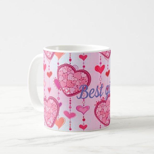 Bestes Mädchen Kaffeetasse (Vorderseite Links)