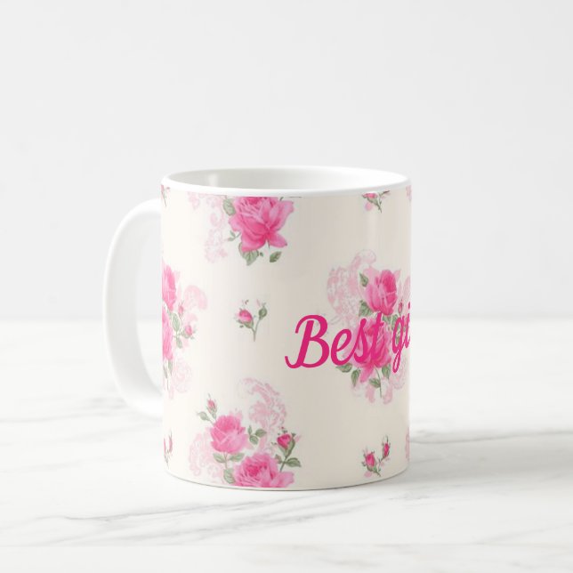 Bestes Mädchen Kaffeetasse (Vorderseite Links)