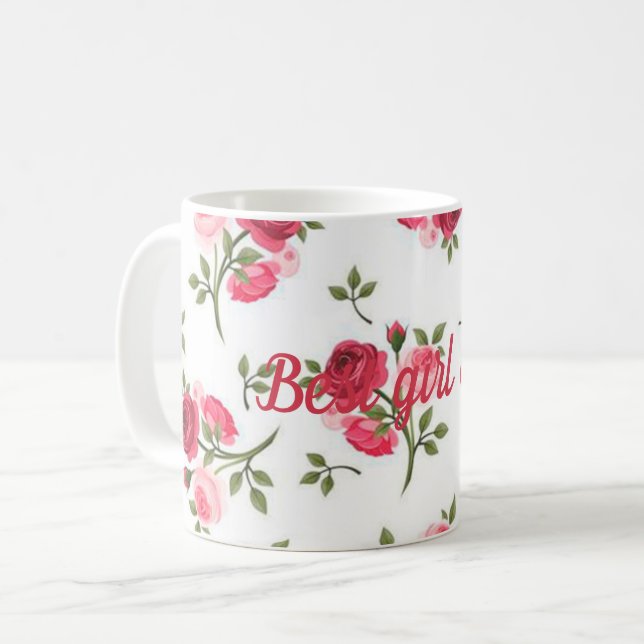 Bestes Mädchen Kaffeetasse (Vorderseite Links)
