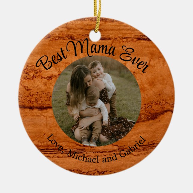 Bestes Mama aller Zeiten, Copper Canyon Granit, Be Keramik Ornament (Vorne)