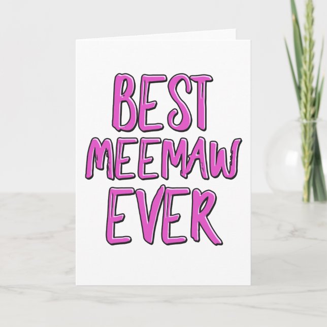 Bestes meemaw überhaupt karte (Vorderseite)
