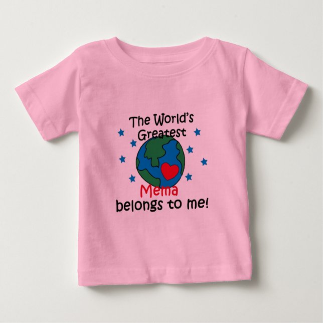 Bestes Mema gehört mir Baby T-shirt (Vorderseite)
