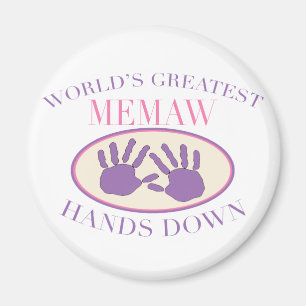Bestes Memaw übergibt unten T - Shirt Magnet