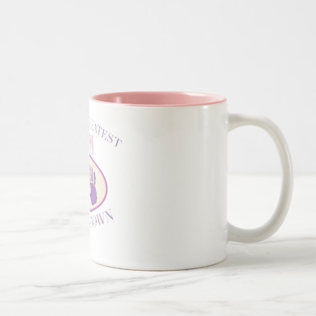 Bestes Mimi übergibt unten T - Shirt Zweifarbige Tasse (Rechts)