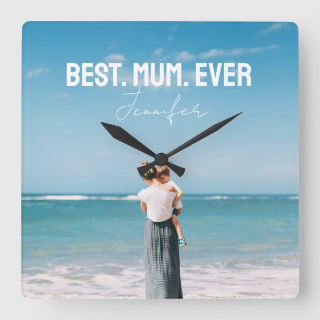 Bestes MuM-Foto je Quadratische Wanduhr (Vorderseite)