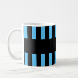 Bestes NACHBAR-überhaupt BLAUES SCHWARZES Stripes Kaffeetasse