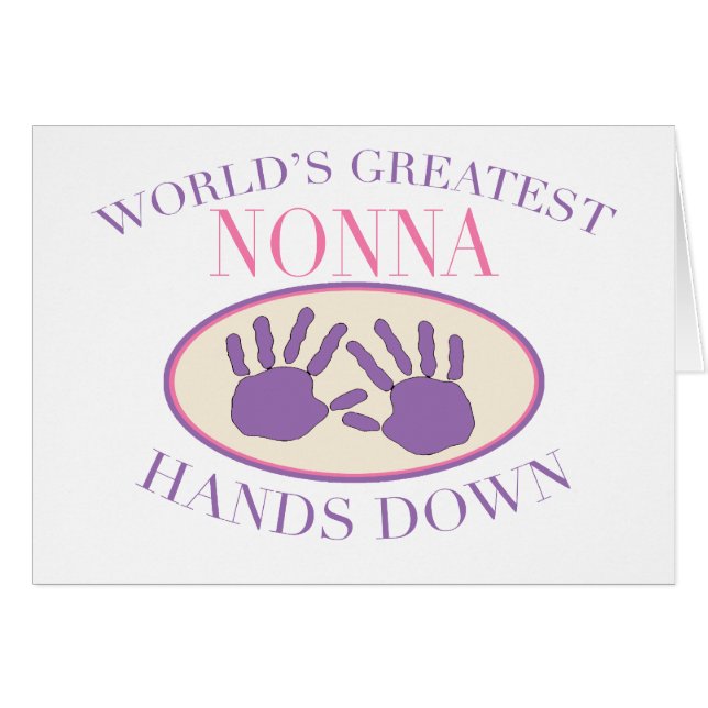 Bestes Nonna übergibt unten T - Shirt (Vorderseite (Horizontal))