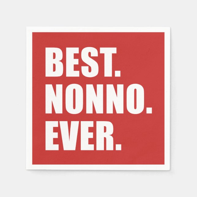 Bestes Nonno-je-italienisches Großvater-Party Serviette (Vorderseite)