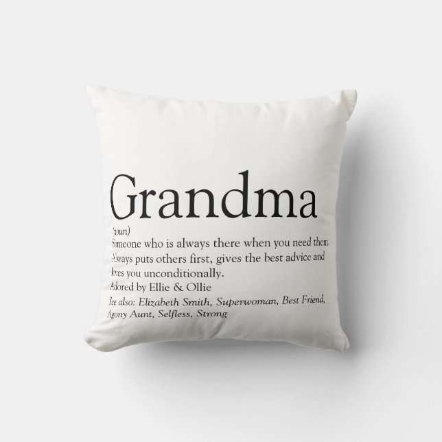 Bestes Oma Großmutter Definition Foto Kissen (Vorderseite)