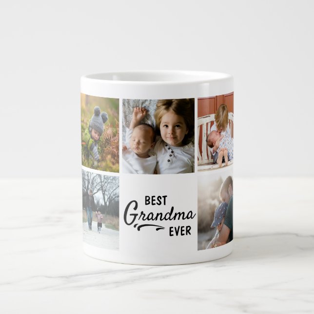 Bestes Oma je benutzerdefiniertes Foto Jumbo-Tasse (Vorderseite)
