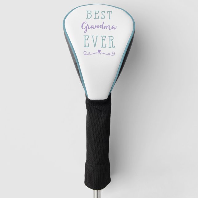 Bestes Oma je Lila Aquamarin Golf Headcover (Vorderseite)
