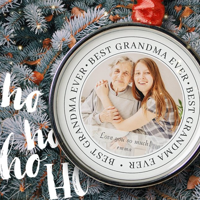 Bestes Oma je Modernes Klassisches Foto Ornament Aus Metall (Von Creator hochgeladen)