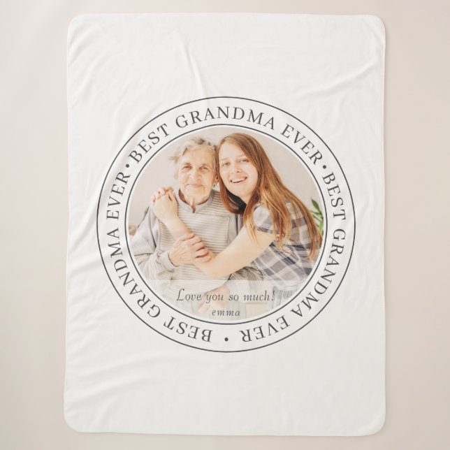 Bestes Oma je Modernes Klassisches Foto Sherpadecke (Vorderseite)