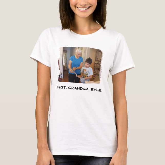 Bestes Oma je Nana Großeltern-Foto T-Shirt (Vorderseite)