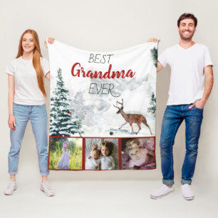 Bestes Oma je Rustikales Foto Hirschwinterwelt Fleecedecke