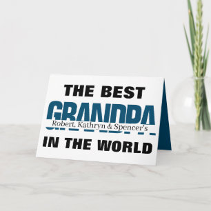 Bestes Opa der Welt Personalisiert Karte