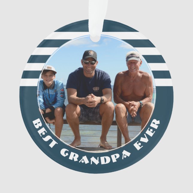 Bestes Opa-Foto je Keepake Ornament (Vorderseite)