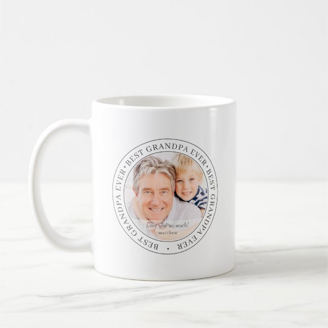 Bestes Opa je Modernes Klassisches Foto Kaffeetasse (Links)