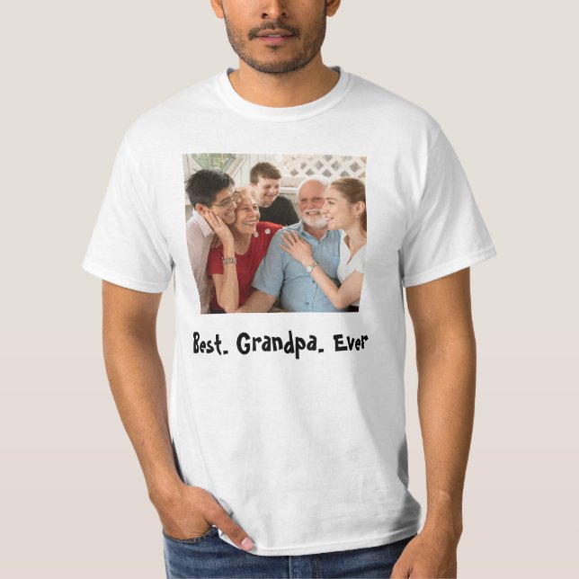 Bestes Opa-jemals-individuelles Foto T-Shirt (Vorderseite)