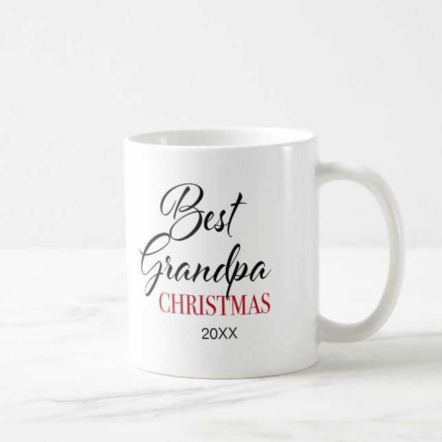 Bestes Opa Weihnachtsfest Foto Kaffee Tasse (Rechts)