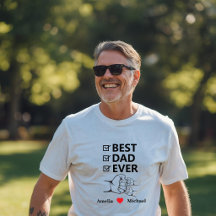 Bestes Papa Aller Personalisiertes T-Shirt