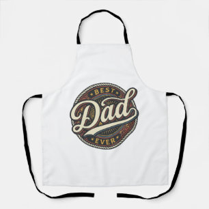 Bestes Papa Aller Zeiten Vintage-Abzeichen T-Shirt Schürze