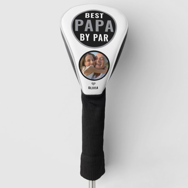 Bestes Papa By Par Golf Geschenk Individuelle Name Golf Headcover (Vorderseite)