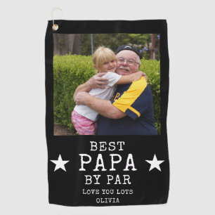 Bestes Papa by Par Personalisiert Grandpa Foto Ges Golfhandtuch