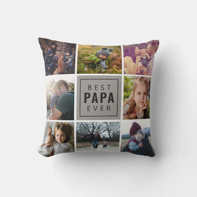 Bestes PAPA-Foto Kissen (Vorderseite)