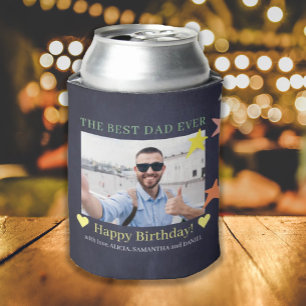 Bestes Papa je benutzerdefiniertes Foto Geburtstag Dosenkühler