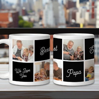 Bestes Papa-je-Foto für Personalisierte Familie Kaffeetasse