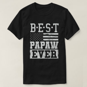 Bestes Papaw-Geschenk für die US-Flagge Opa-Väter- T-Shirt