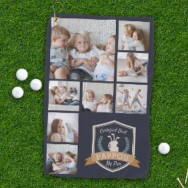 Bestes Pappou nach Par | FotoCollage Golfhandtuch