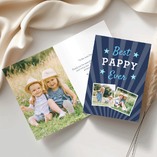 Bestes Pappy je   Vatertag-Foto Karte