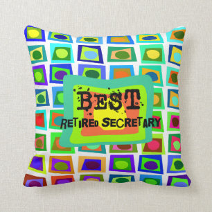 Bestes pensionierter Sekretär PIllow Artsy Square Kissen