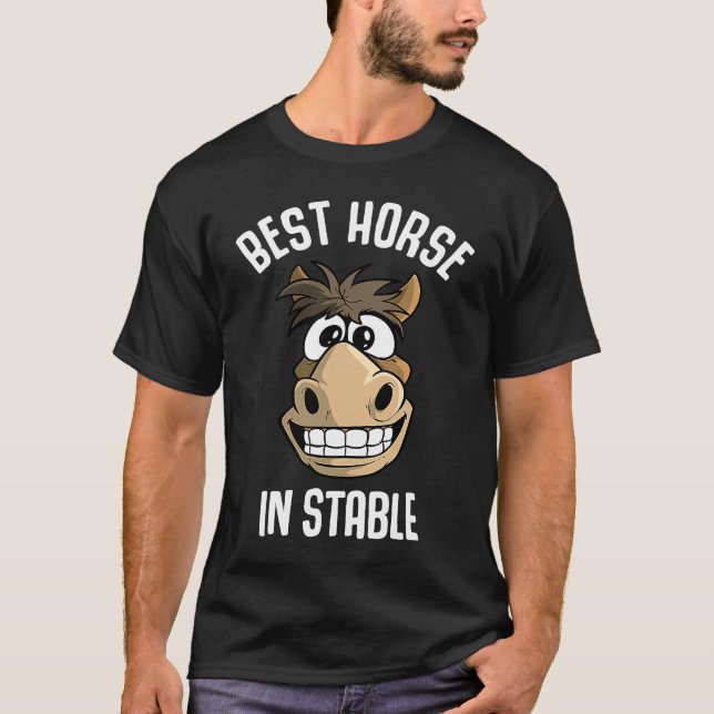 Bestes Pferd im Stall T-Shirt (Vorderseite)