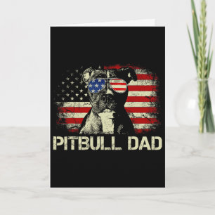 Bestes Pitbull-Vater-T-Shirt Ever Amerikanische Fl Karte