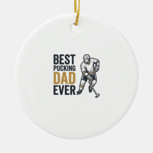 Bestes Puckender Vater Aller Zeiten Hockey-Vater-S Keramik Ornament