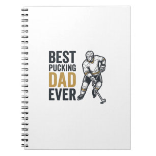 Bestes Pucking Dad Ever Hockey Dad Shirt Design_1 Notizblock