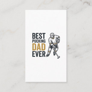 Bestes Pucking Dad Ever Hockey Dad Shirt Design_1 Visitenkarte