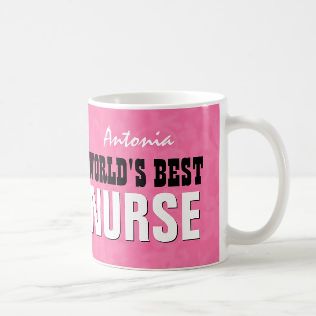 Bestes Rosa V24A die KRANKENSCHWESTER der Welt Tasse (Rechts)