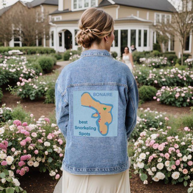 Bestes Schnorcheln auf Bonaire Jeansjacke (Hochzeit Rückseite)