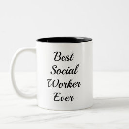Bestes Sozialarbeiter-Ever-Tasse Wertschätzungs-Ge Zweifarbige Tasse