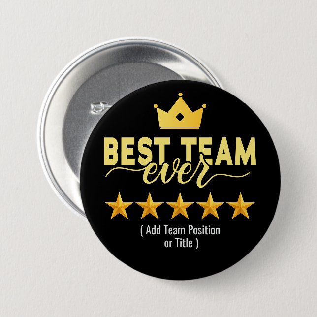 Bestes Team für benutzerfreundliches Schwarz & Gol Button (Vorne & Hinten)