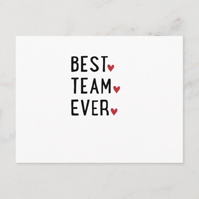 Bestes Team Postkarte (Vorderseite)
