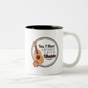 Bestes Ukulele-Musiker-Geschenk Zweifarbige Tasse