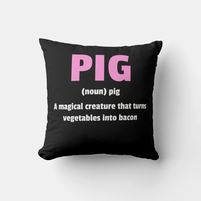 Bestes Unglaublich witzig Schwein und Bacon Defini Kissen (Vorderseite)